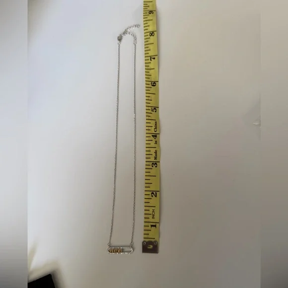 Sterling Silver Moissanite Necklace w/Round Brilliant Golden Yellow Stones ~ NWT - Picture 7 of 13